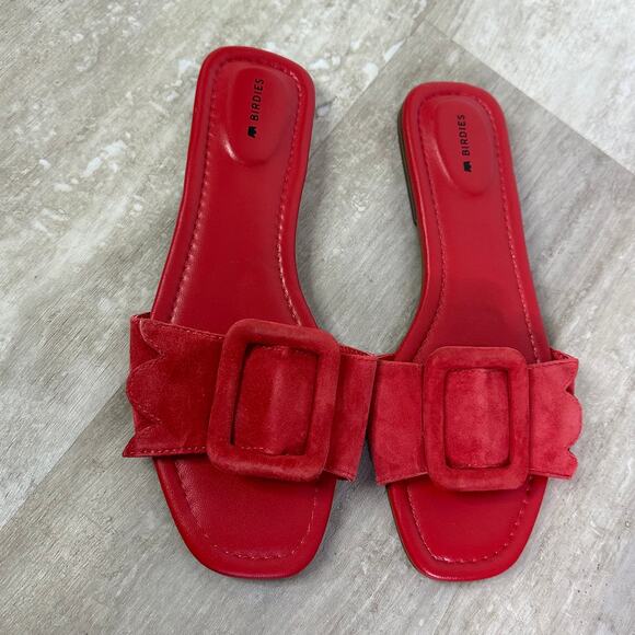 Birdies Kiwi Sandal in Tomato Suede size 8.5 - Picture 2 of 4
